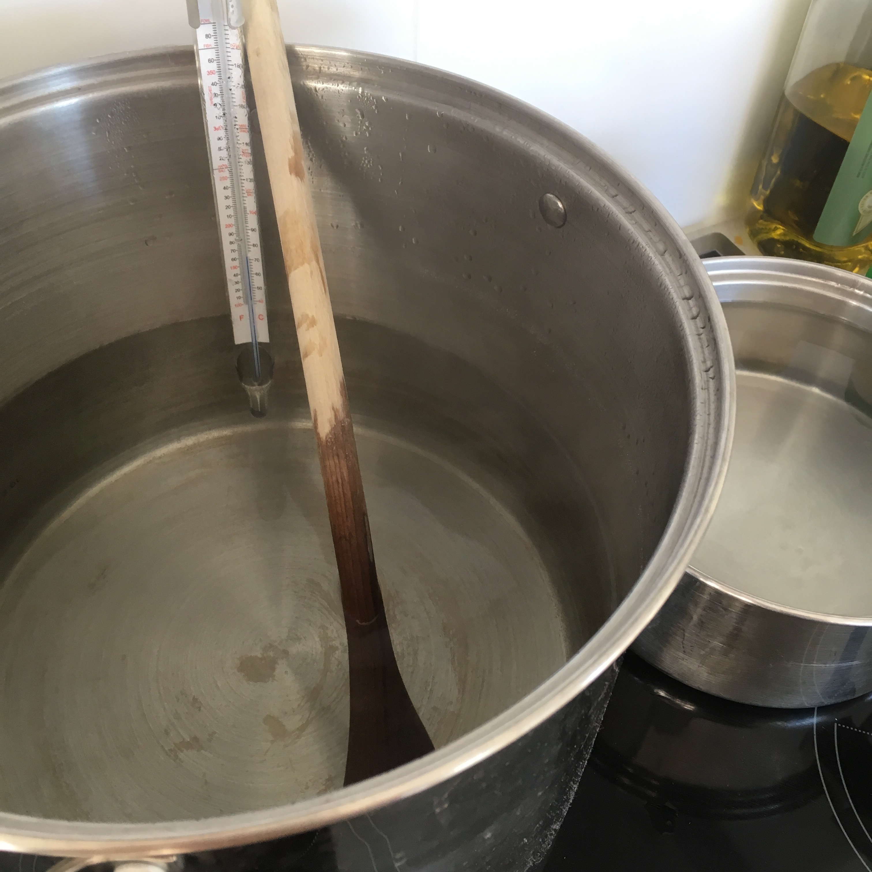 Split some of the water into another pot to be used later for sparging